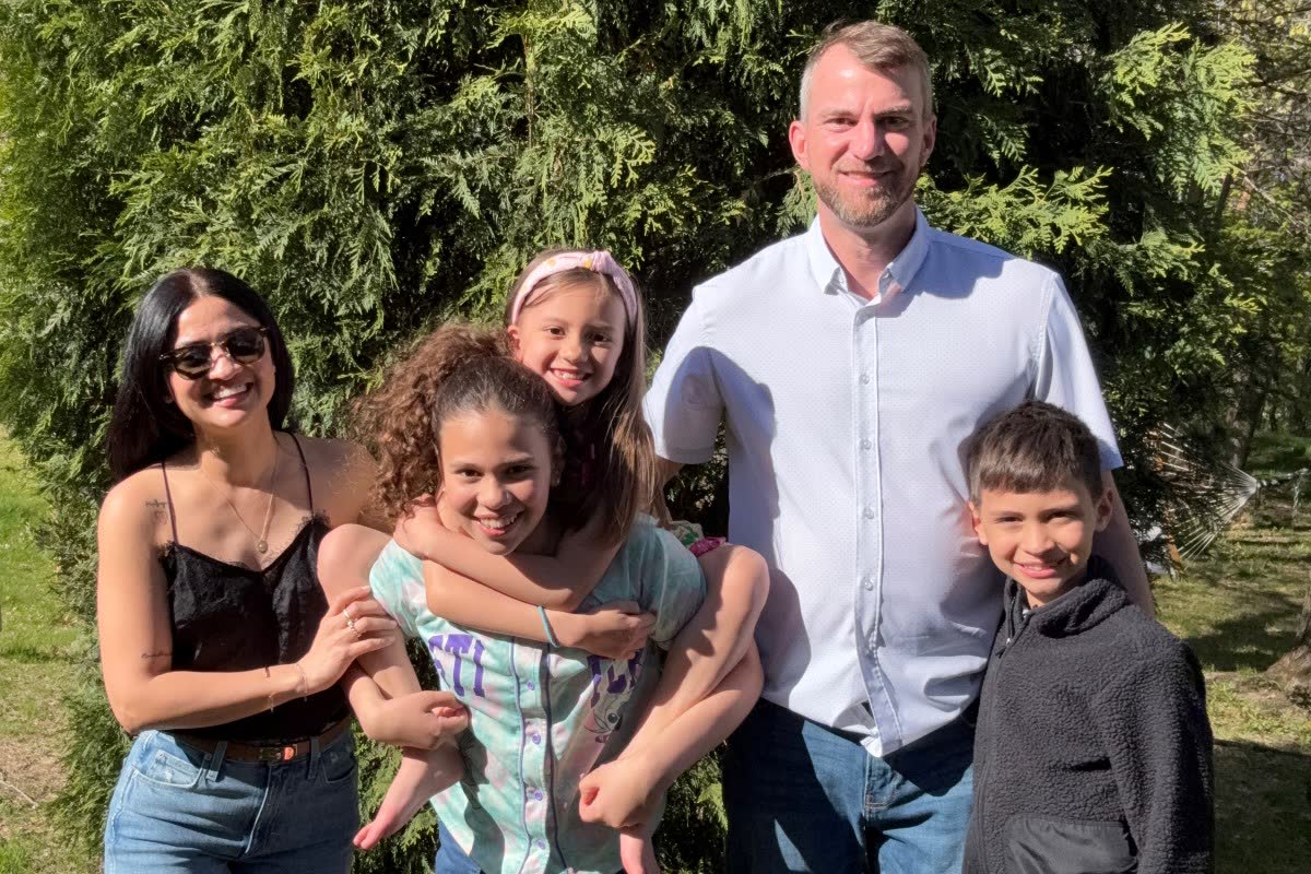 Andrew Malm with his family